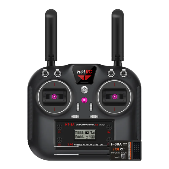 Hotrc Ht-8a 8 Channel 2.4g Rc 8ch Remote Control for  Airplane Helicopter